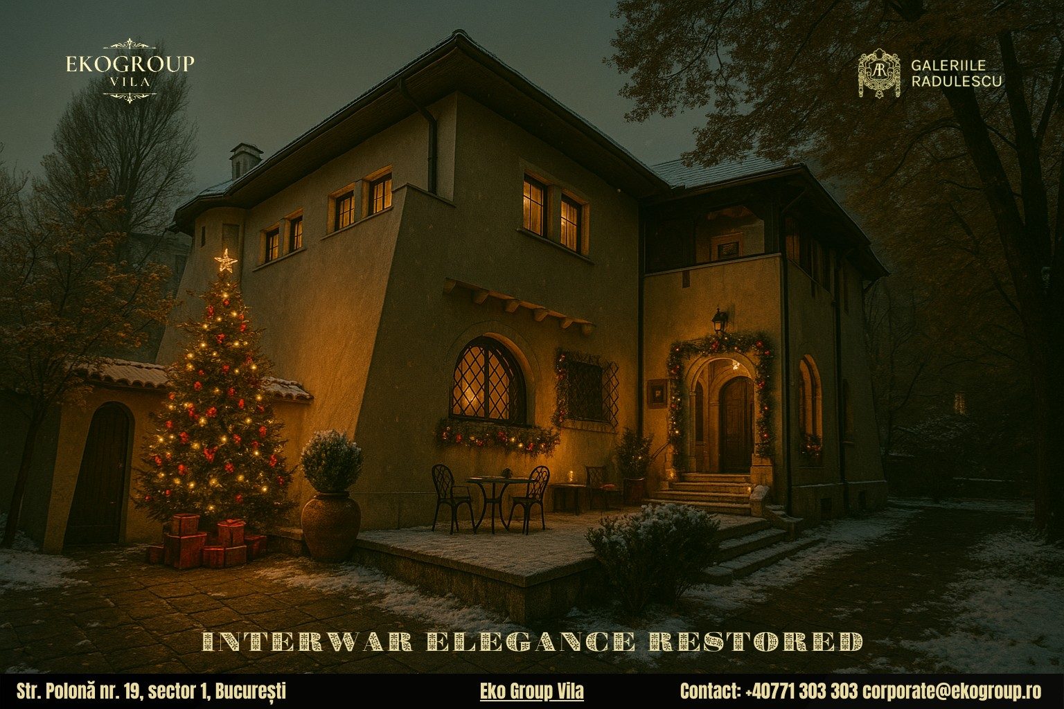 Poveste de Craciun în stil interbelic: magia Crăciunului anilor ’30 la Eko Group Vila